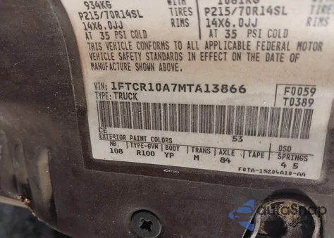 1991 Ford Ranger from USA, damaged, VIN 1FTCR10A7MTA13866